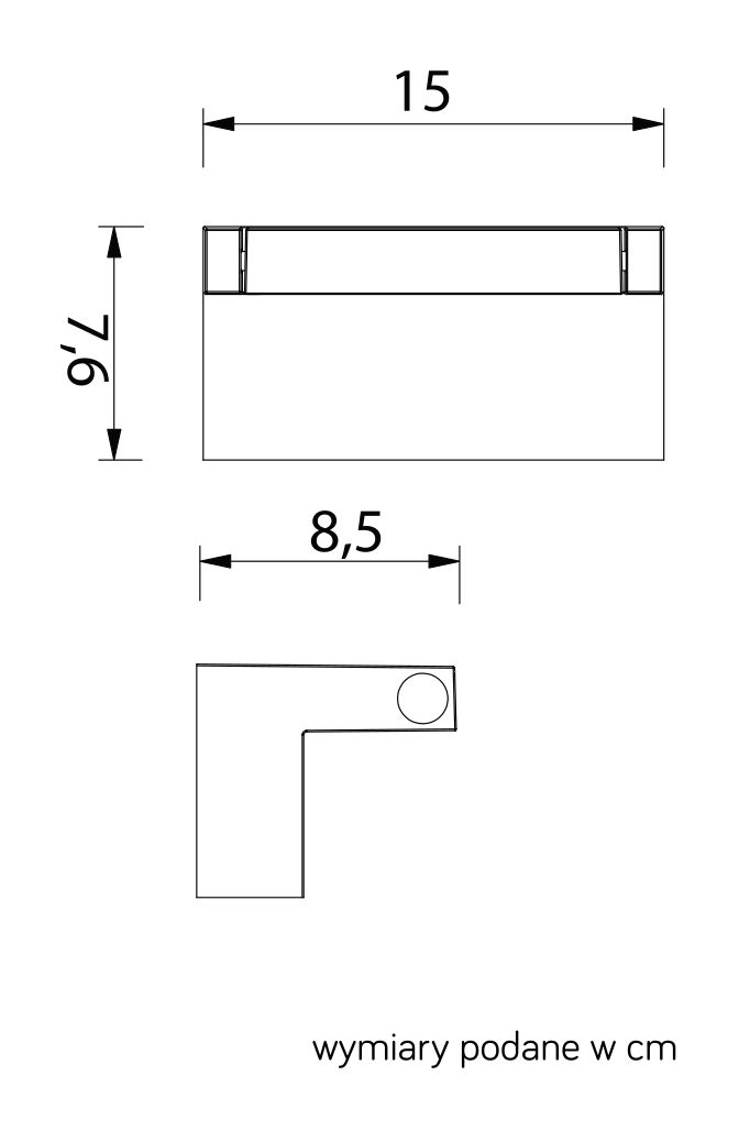 ROTA RT-K100 Wandleuchte außen, Korpus: Dunkelgrau