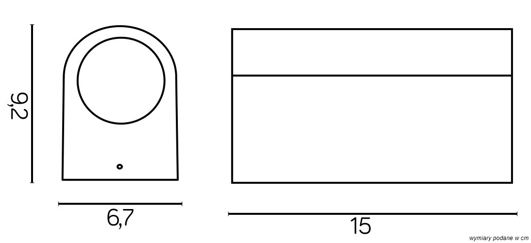 MINI 6002 AL Wandleuchte außen, Korpus: Silber