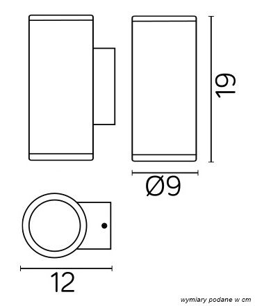 ADELA M1457 DG Wandleuchte außen, Korpus: Dunkelgrau