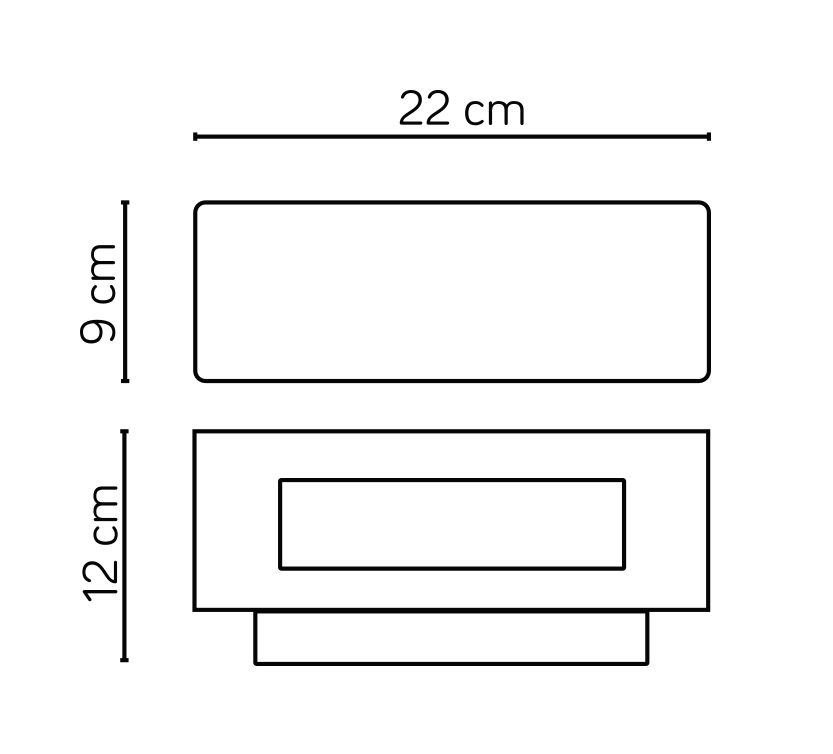 ZEN ZN-K100 Wandleuchte außen, Korpus: Dunkelgrau