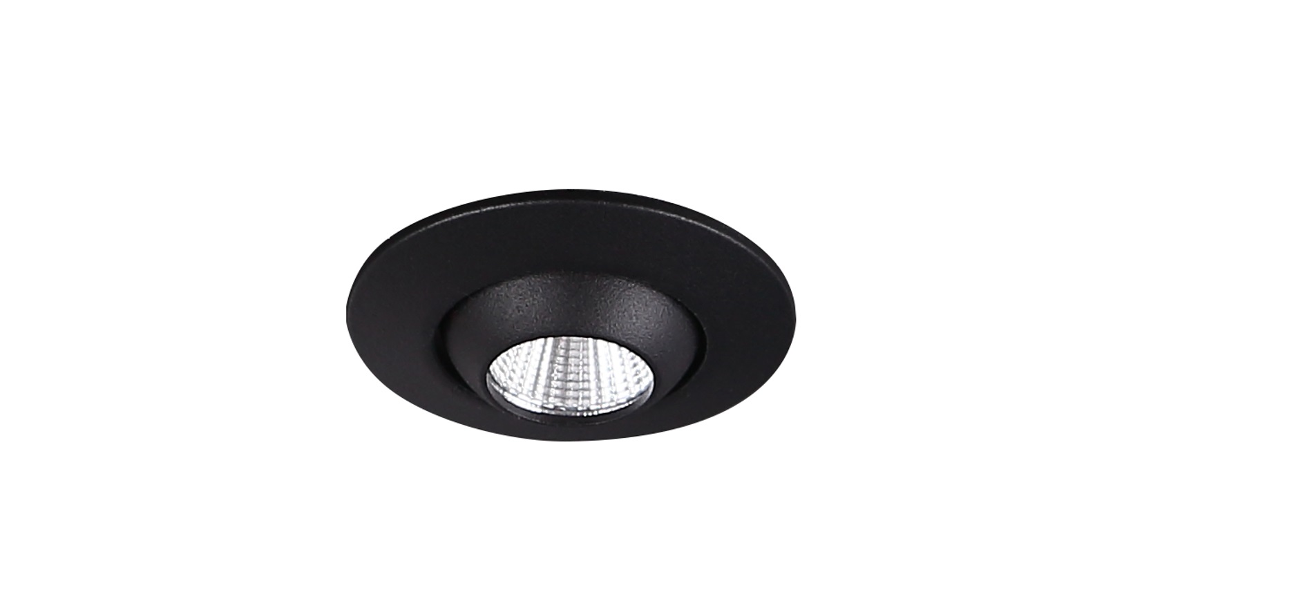 YUCA ROUND TILTED H0105 Einbaustrahler LED, Ø:4,7 cm, Korpus: Schwarz