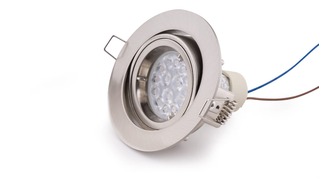 OPRAWA H0037 Einbaustrahler 1-flammig, Ø: 9,5 cm, Korpus: Gebürsteter Stahl (6 Stück)