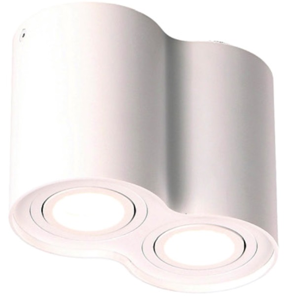 BASIC ROUND C0085 Spot 2-flammig, 17,5 x 9,5cm, Korpus: Weiß