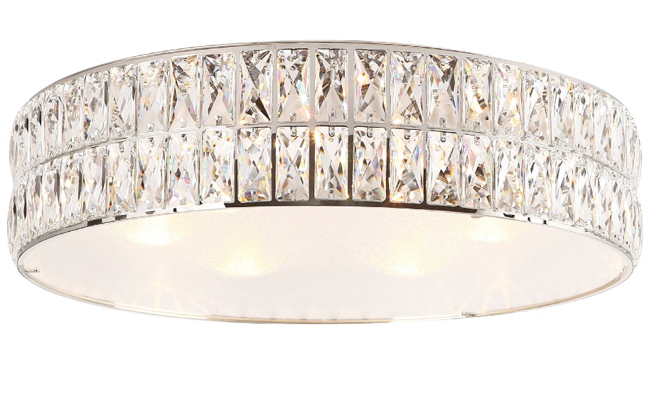 DIAMANTE C0122 Deckenleuchte 6-flammig, Ø: 46 cm, Korpus: Chrom