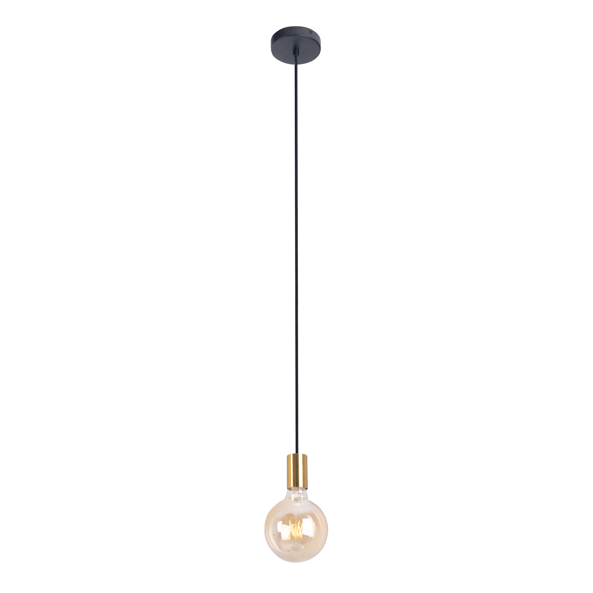 TODI P0398 Pendelleuchte 1-flammig, Ø 12 cm, Korpus: Schwarz + Gold